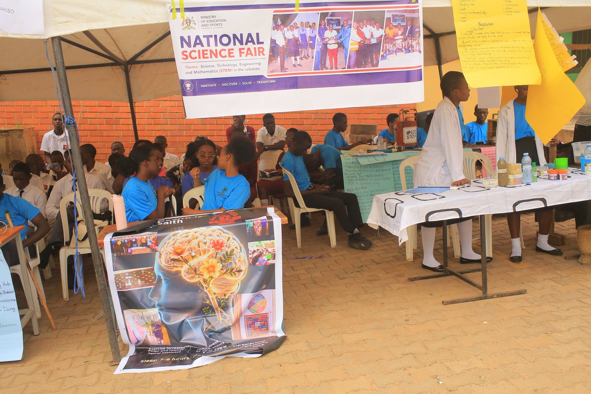 lightnewsug's tweet photo. St. Mary's College Rushoroza, Kigezi High School, and Bishop Comboni College Kambuga are representing the Kigezi Region at the two-day National Science Fair taking place at the SESSEMAT Grounds in Kololo. https://t.co/QN2M1hKu6x
