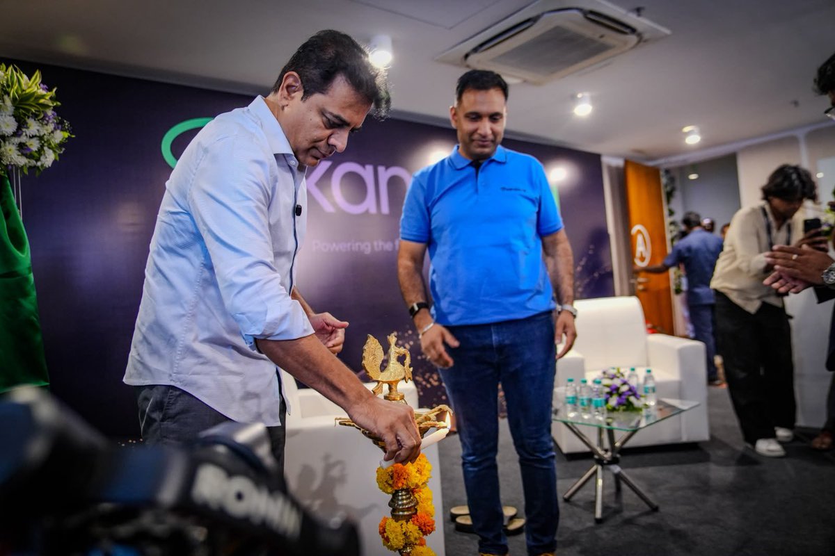 KTRBRS's tweet photo. Launched Kandou AI's India journey in Hyderabad today.

Headquartered in Switzerland, Kandou AI was co-founded by Telangana native Srujan Linga. The company is now building next-generation AI infrastructure and semiconductor technologies for the global market.

After raising $225 million funding from leading global investors, the company has chosen Hyderabad as its India Chip Design headquarters.

With over 150 engineers already contributing to advanced chip design, this is another strong vote of confidence in Telangana's world-class talent and innovation ecosystem. 

Wishing the @kandoubus team great success as they build the future of AI from Hyderabad.