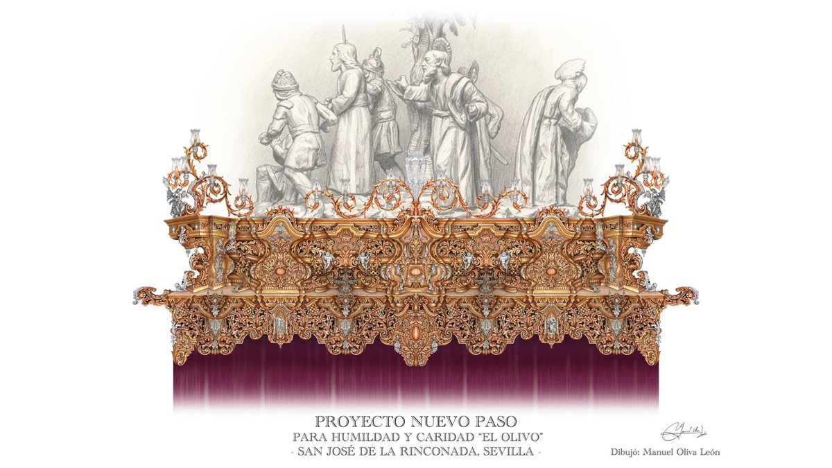 elllamadorcsr's tweet photo. Proyecto de paso de misterio para el Señor de la Humildad en el Prendimiento, obra de Manuel Oliva para la Agrupación Parroquial Humildad y Caridad - El Olivo- de San José de la Rinconada. https://t.co/TCLvmUDtpR