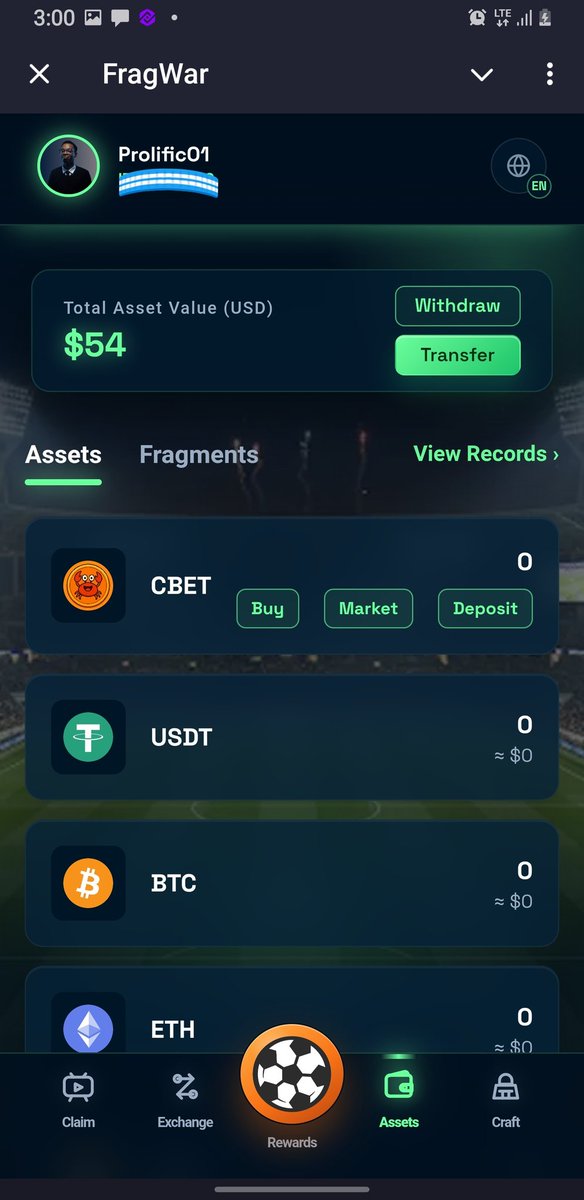 prolificO1_'s tweet photo. 3. 𝗥𝗲𝘄𝗮𝗿𝗱𝘀 𝗦𝗲𝗰𝘁𝗶𝗼𝗻: This is the central hub for tasks and events.

This is where you will find daily tasks, special events like the CrabX campaigns.

You also see the leaderboard positions and bonus campaigns. You check in daily for new events to participate in.

4. 𝗔𝘀𝘀𝗲𝘁𝘀 𝗦𝗲𝗰𝘁𝗶𝗼𝗻: This is simply your wallet dashboard. This is where you see your fragments holdings and total portfolio value.

This is simply your scorecard to track your progress.

5. 𝗖𝗿𝗮𝗳𝘁 𝘀𝗲𝗰𝘁𝗶𝗼𝗻:  This is where you combine items to create higher valie assests. 

There are two crafting modes here;
➺ The bet craft where you combine bet tokens and cards.
➺The Cbet craft which is the premium crafting tier.

At first, understanding the card system was hard but I later understood that the yellow cards were the basic crafting material and the red cards were the advanced crafted item.

In summary, to get a red card you need 50 Bet and 2 yellow cards.