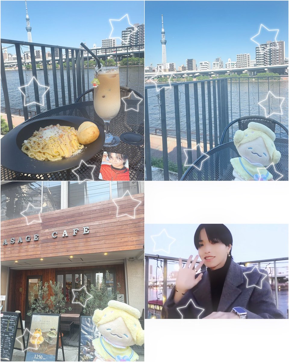 _erai_413's tweet photo. 大平さんの聖地巡礼🌼.*せっかくだからテラス席で予約してJ-LOGみながらカルボナーラ食べました！ご本人が座った方は座ると店内から丸見えだったのでやめました笑 お昼でもすごくいい眺めでした✨️いつか新しい聖地巡礼場所が増える時がきたら嬉しいなぁ💭🌟
#大平祥生
https://t.co/PIqJovVNUr https://t.co/QnorZhmyCu