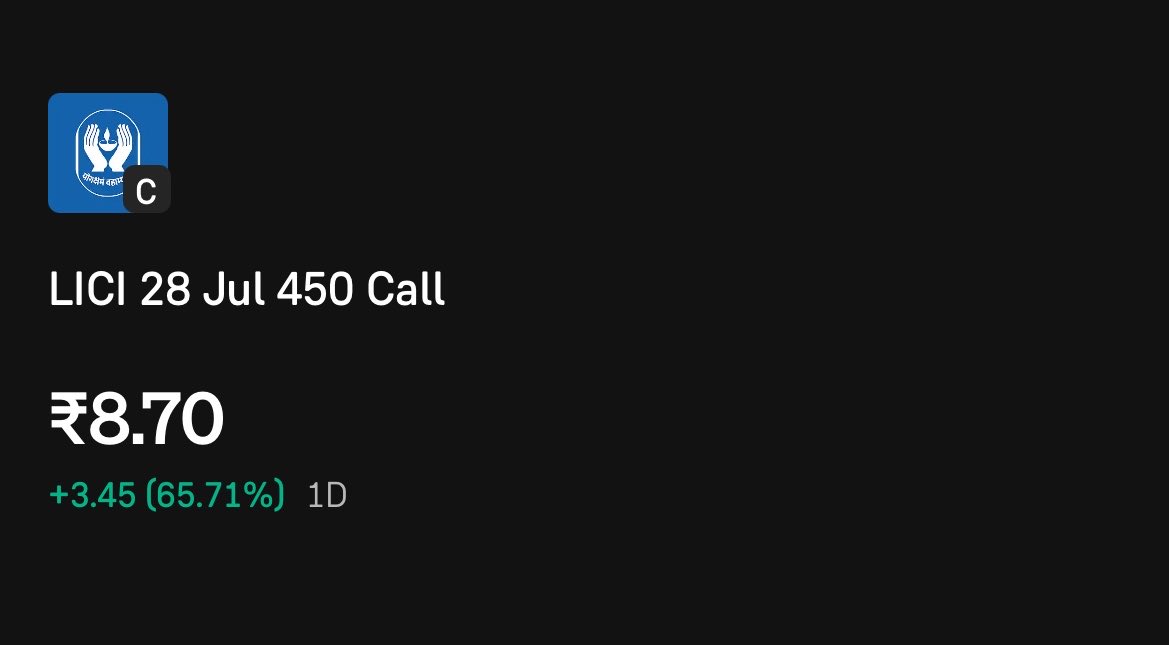 shekhar_174's tweet photo. #LIC 450 ce 📈
5 to 8.90✅
Target 1 hit🚀🎯
#nifty #optionbuying https://t.co/V7yI1Kerhf