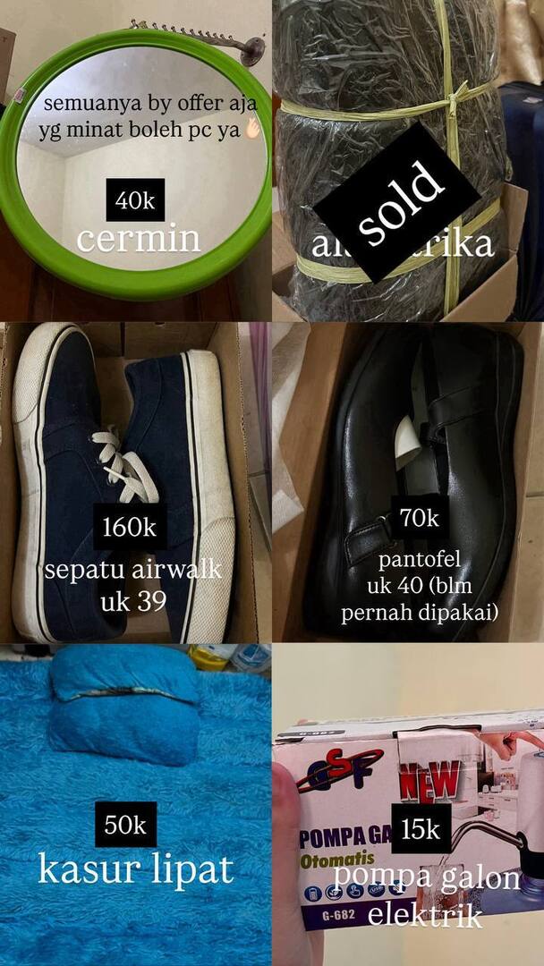 ub_menfess's tweet photo. braw! preloved barang kos an, open nego~ https://t.co/0ysmFrcHc2