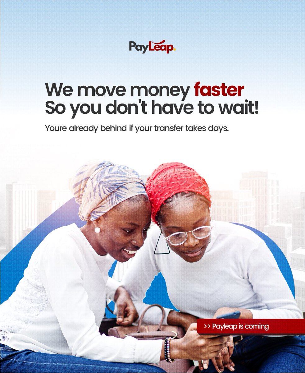 paybyleap's tweet photo. Why wait days for your money to move?

With PayLeap, transfers are fast, secure, and hassle-free.

🚀 Coming soon.

#PayLeap #FinTech #MoneyTransfer #ComingSoon https://t.co/K4foHzYUn5
