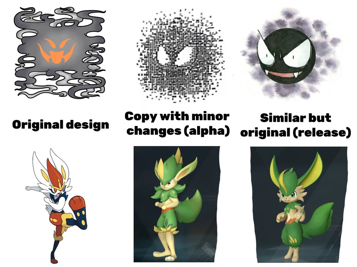 TranquilityDraw's tweet photo. Design evolution of Verdash, and a fun comparison to the design evolution of Gastly. #palworld #pokemon https://t.co/paDRAUsOFz