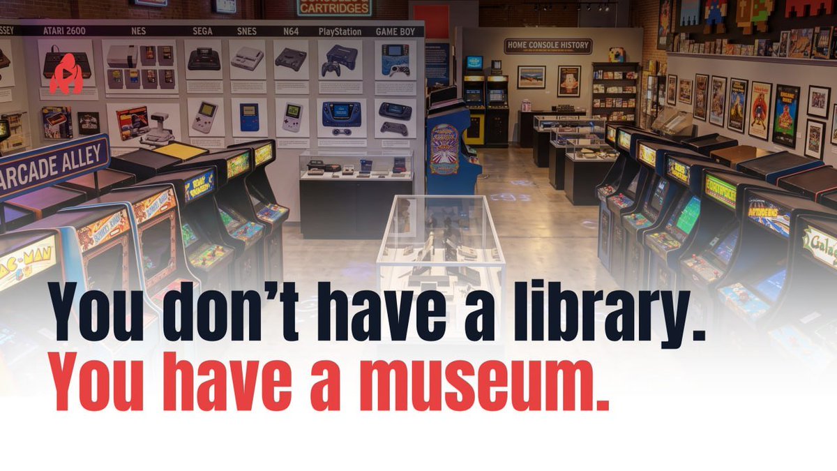 walter___gg's tweet photo. Owning 300 games and being able to play maybe 20 of 

them on your actual setup isn't a library. It's a museum. https://t.co/r0isB8PzHe