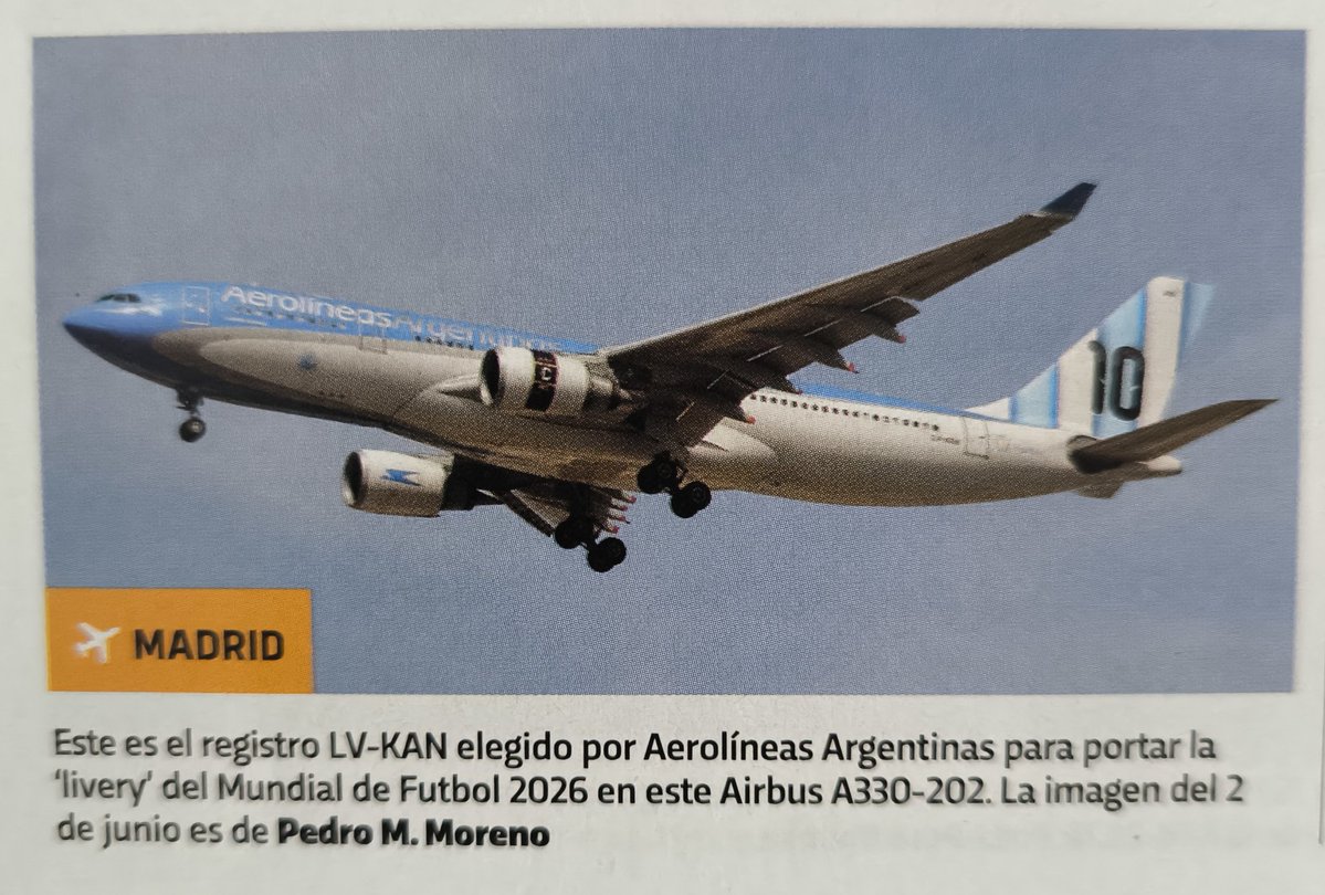 pedrospotter's tweet photo. #BuenosDias ya tenemos en el #hangar el número de #Julio2026
👉#529 @AvionRevueInt
👉FOTO en #avistamientos 😎
🙋 Cortesia #AvionRevueInt
#revistas #magazine #aeronautico #aerotrastorno #spotting #Avionrevue #aviacion #spotter #spotting #Barajas @Aerolineas_AR
@FIFAWorldCup https://t.co/Iy2UlS3GKm