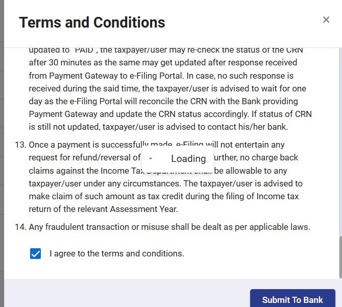 govindiem's tweet photo. Since morning Epay tax option not working it's keep loading when choosing payment gateway while filing ITR. It's too slow, this time too early it's not working.. started wasting Taxpayer/CA time... @IncomeTaxIndia @nsitharaman 
. Please look for this worst application issue. https://t.co/gM0XnSPkb2