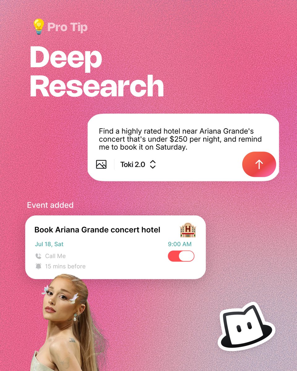 toki_global's tweet photo. Smarter than a search bar. 💡

Toki doesn't just find answers—it compares your options, recommends the best one, and helps you plan what comes next.

Try Toki FREE at https://t.co/SpDVlCM10L! https://t.co/05HwZp8TOy