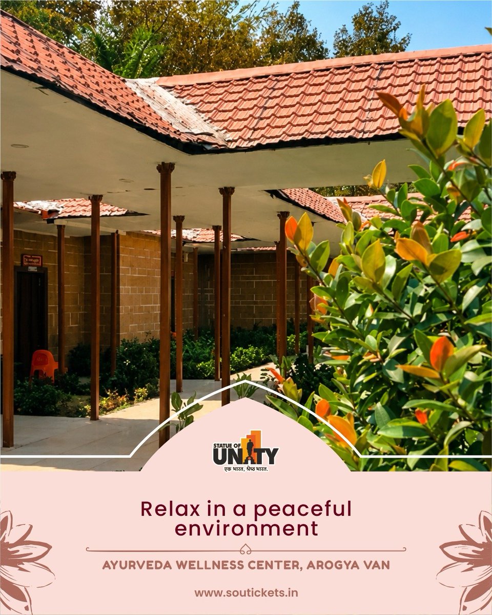 souindia's tweet photo. Take a break from the hustle and embrace holistic wellness. From Yoga and Meditation to rejuvenating Ayurvedic therapies, discover a refreshing escape at Arogya Van near Statue of Unity.
#HolisticWellness #ArogyaVan #StatueOfUnity #Yoga #Meditation #Ayurveda #NatureFirst #EktaNagar
@GujaratTourism @tourismgoi @InfoGujarat