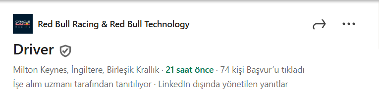 Dia8olicaR's tweet photo. ❓ NE ARIYOR NE ARIYOR??

🔸 Red Bull, LinkedIn'de "sürücü" arayışında olduklarına dair ilan verdi. https://t.co/R2gIkE1h0f