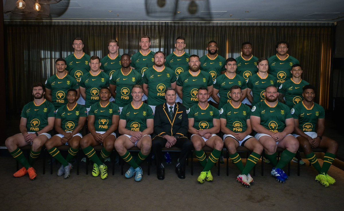 Springboks's tweet photo. Your match day 23 to take on Scotland tomorrow 🇿🇦

#Springboks | #ForeverGreenForeverGold https://t.co/QbCvJ9OtZk
