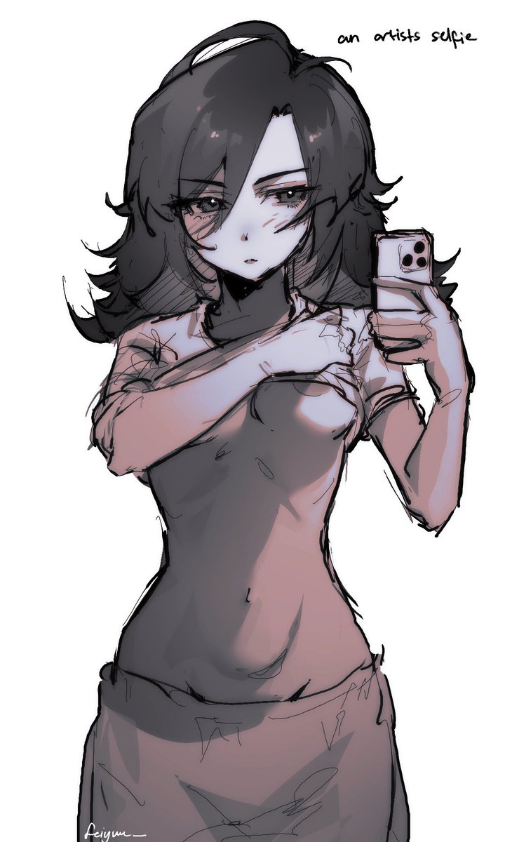 feiyuu__'s tweet photo. warmup doodle, self referenced pose feisona https://t.co/MVy9KfYrZj