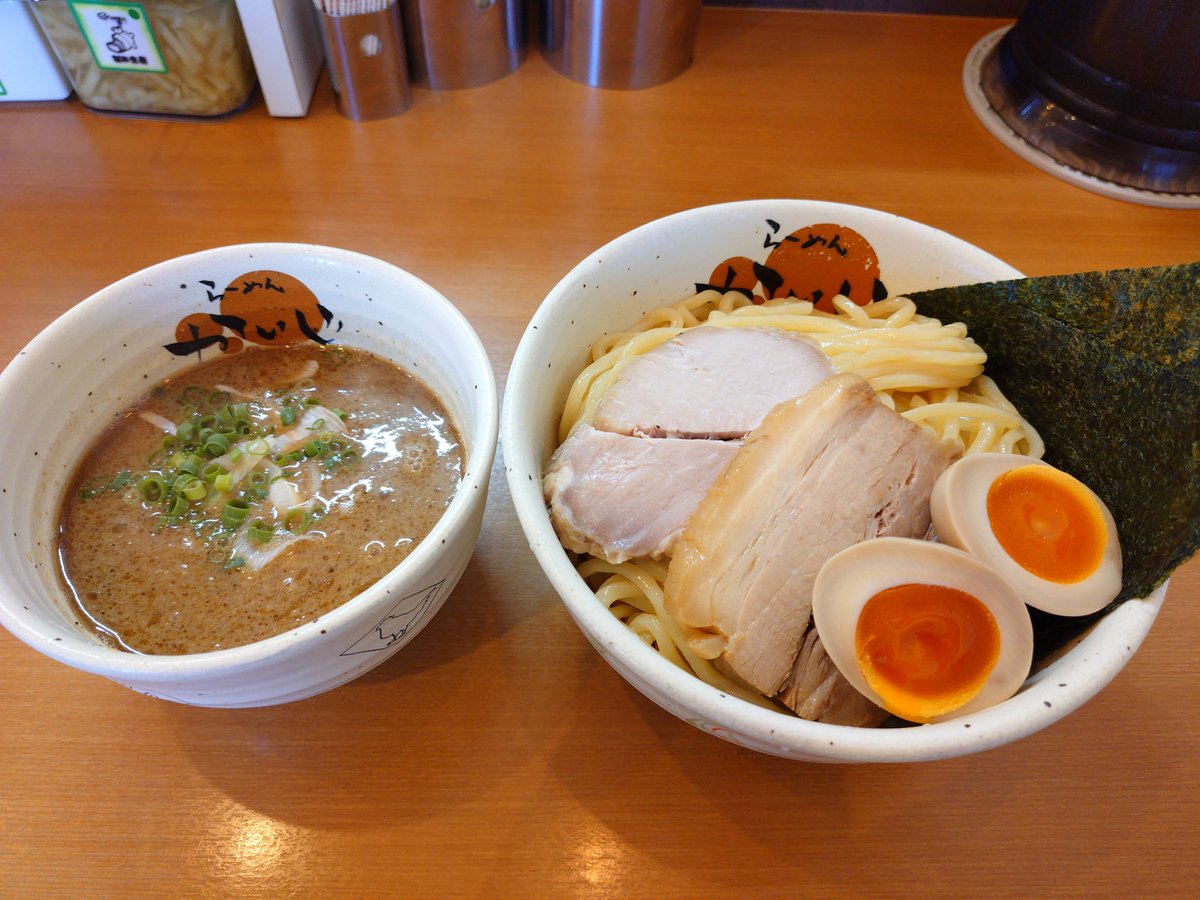 FastestThe's tweet photo. らーめん　かいじ　利府店

濃厚魚介つけめん

つけめんが食べたくてかいじ利府店さんへ、美味しかったです。😀スープ割り好き https://t.co/5ahLTyXrF1