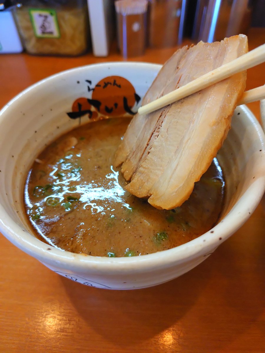 FastestThe's tweet photo. らーめん　かいじ　利府店

濃厚魚介つけめん

つけめんが食べたくてかいじ利府店さんへ、美味しかったです。😀スープ割り好き https://t.co/5ahLTyXrF1