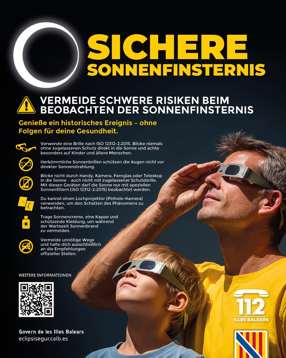 Emergencies_112's tweet photo. Els consells de la campanya Eclipsi segur estan disponibles en 5 idiomes: català, castellà, anglès, alemany i francès.

ℹ️https://t.co/Z8VQCzxDr4 https://t.co/NazpSXz9Yz