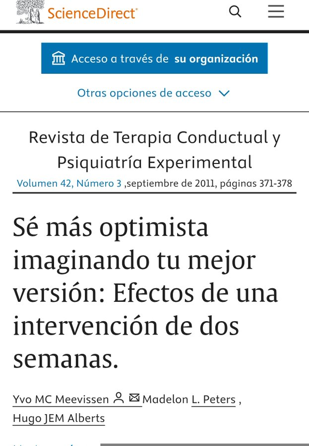 virginiog's tweet photo. Estudio sobre tu “mejor yo posible”  Imaginar tu mejor versión futura (en lo personal, relacional y profesional) durante 2 semanas genera aumentos claros y duraderos en optimismo      Extraño ejercicio de psicología positiva respaldados por evidencia  
https://t.co/BE9MNAEMDK https://t.co/TMJh20F4y2