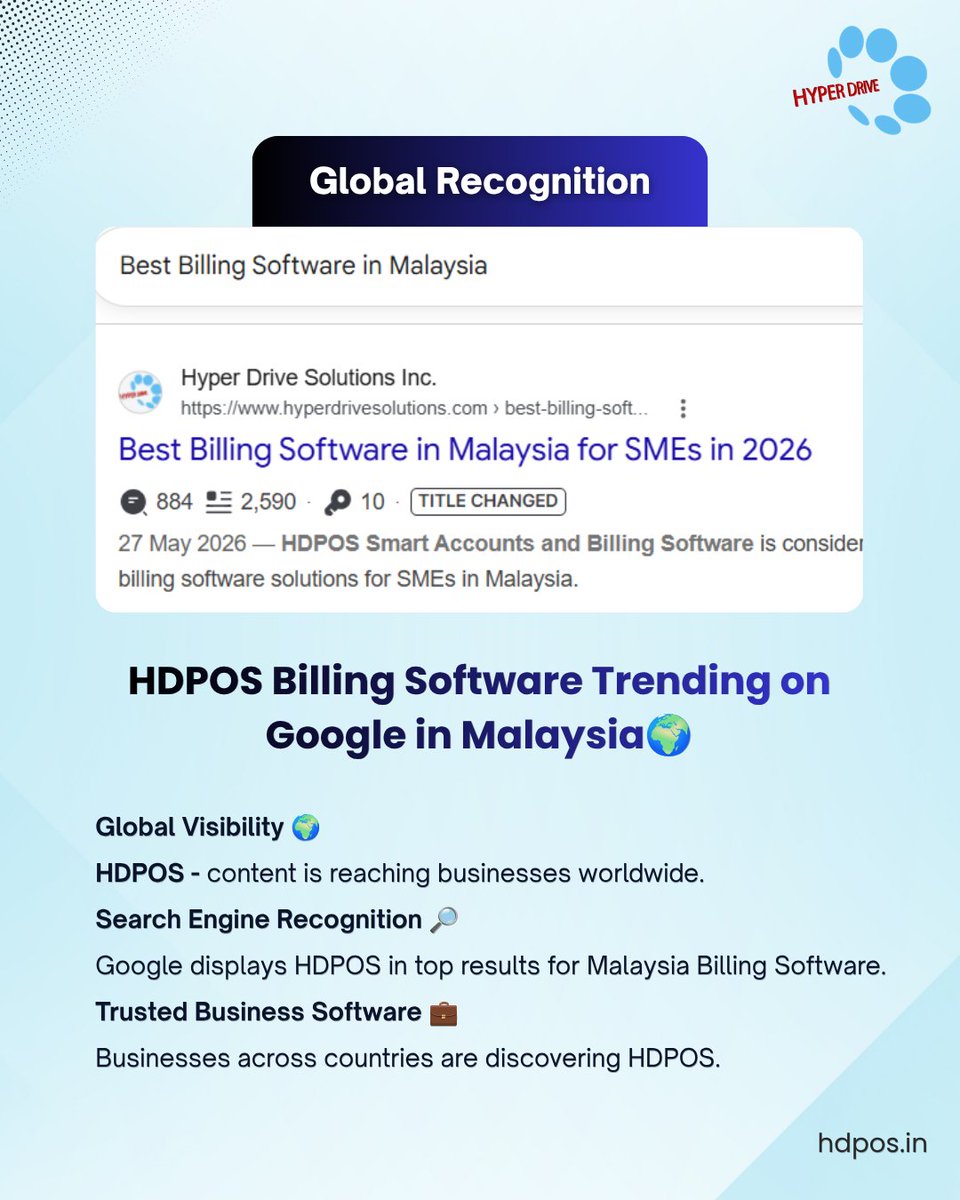 Hdpos_hd's tweet photo. Every search is a new opportunity. π
HDPOS is expanding its reach and helping businesses across Malaysia.
#HDPOS #GoogleRanking #Malaysia #RetailSoftware #InventoryManagement #BusinessSolutions https://t.co/LAUPFG4NZp