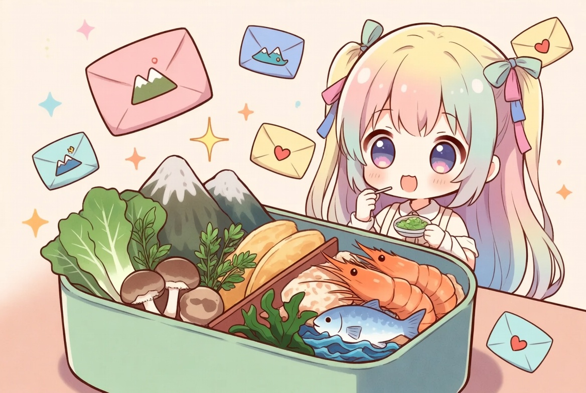 scxuv's tweet photo. 今日のごはんに山と海からお手紙が届く📩

もぐもぐ🍙これは山のプレゼントかな🌿
それとも海のプレゼントかな🐠

見つけた答えを家族と話してみよう😊
ありがとうの気持ちでいただきますしよう🍀

#食育 #いただきます #旬の食材 https://t.co/iGq6HbXJKB