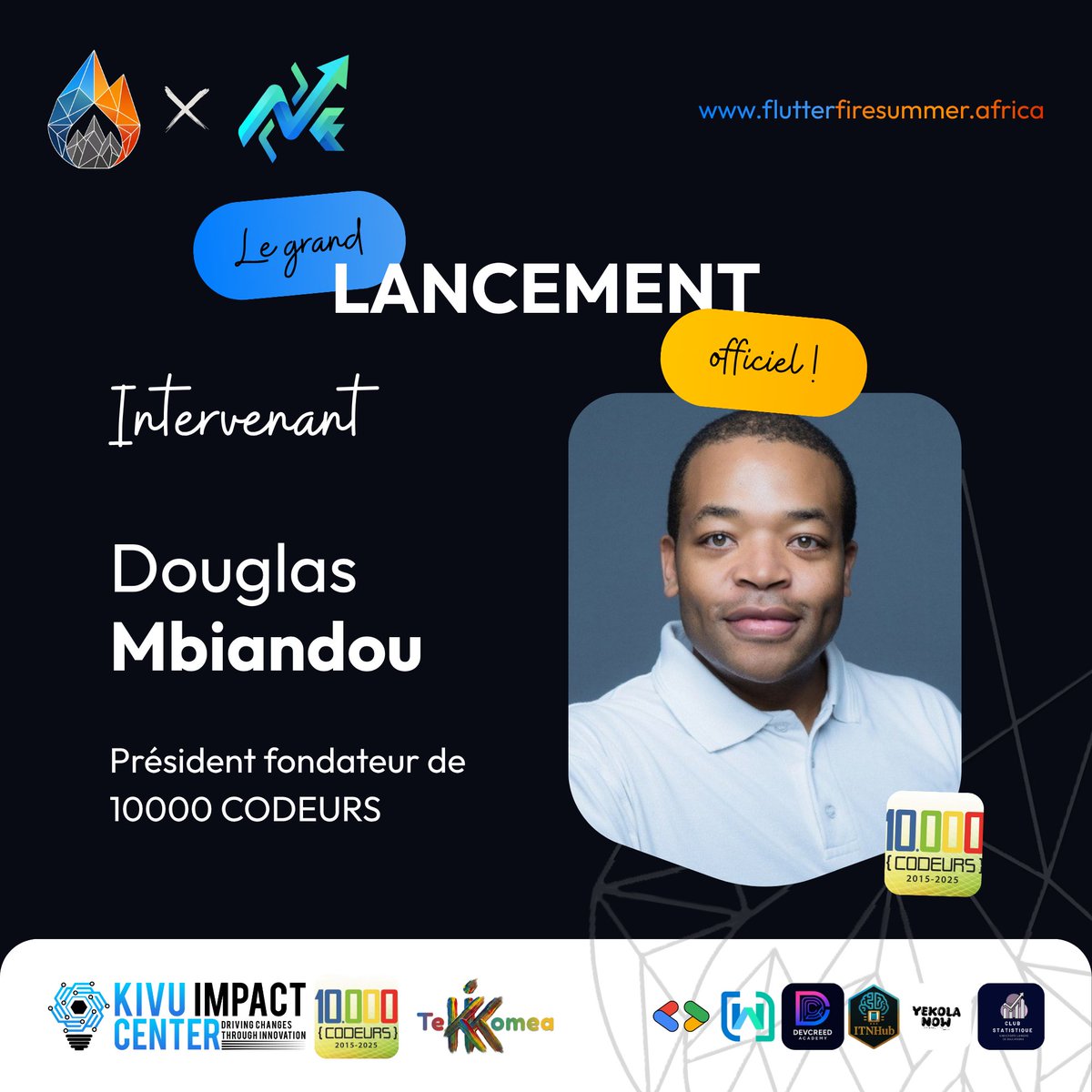 FlutterFireCamp's tweet photo. 𝐃𝐞𝐮𝐱 𝐠𝐫𝐚𝐧𝐝𝐞𝐬 𝐟𝐢𝐠𝐮𝐫𝐞𝐬 𝐝𝐞 𝐥𝐚 𝐭𝐞𝐜𝐡 𝐞𝐭 𝐝𝐞 𝐥𝐚 𝐜𝐨𝐦𝐦𝐮𝐧𝐚𝐮𝐭é 𝐩𝐨𝐮𝐫 𝐧𝐨𝐭𝐫𝐞 𝐥𝐚𝐧𝐜𝐞𝐦𝐞𝐧𝐭 ! 🔥
🔔 Activez la cloche et rejoignez le Live ici : https://t.co/QNCUZsUxwa
#FFSC26 #FlutterFire #NextFlutter #10000Codeurs #TechAfrica https://t.co/sC1FuiM4ig