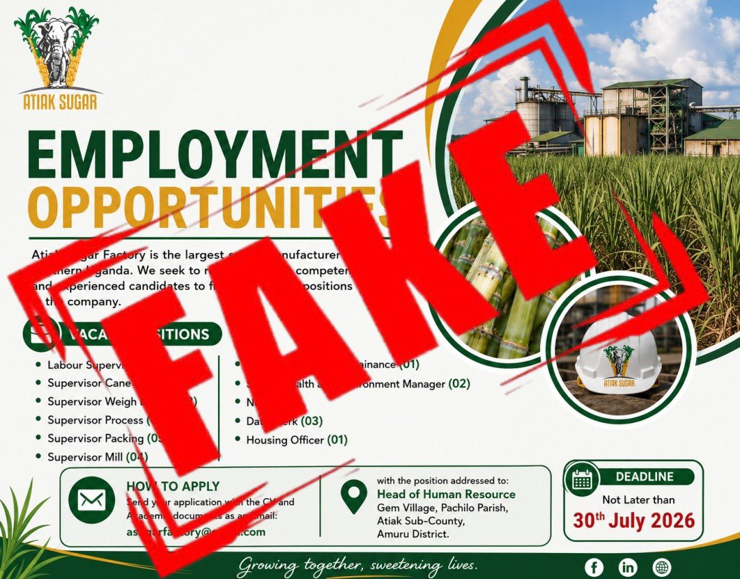 Atiak_Sugar's tweet photo. SCAM ALERT: FAKE JOB ADVERTISEMENT!! https://t.co/PVKfcEDNBK