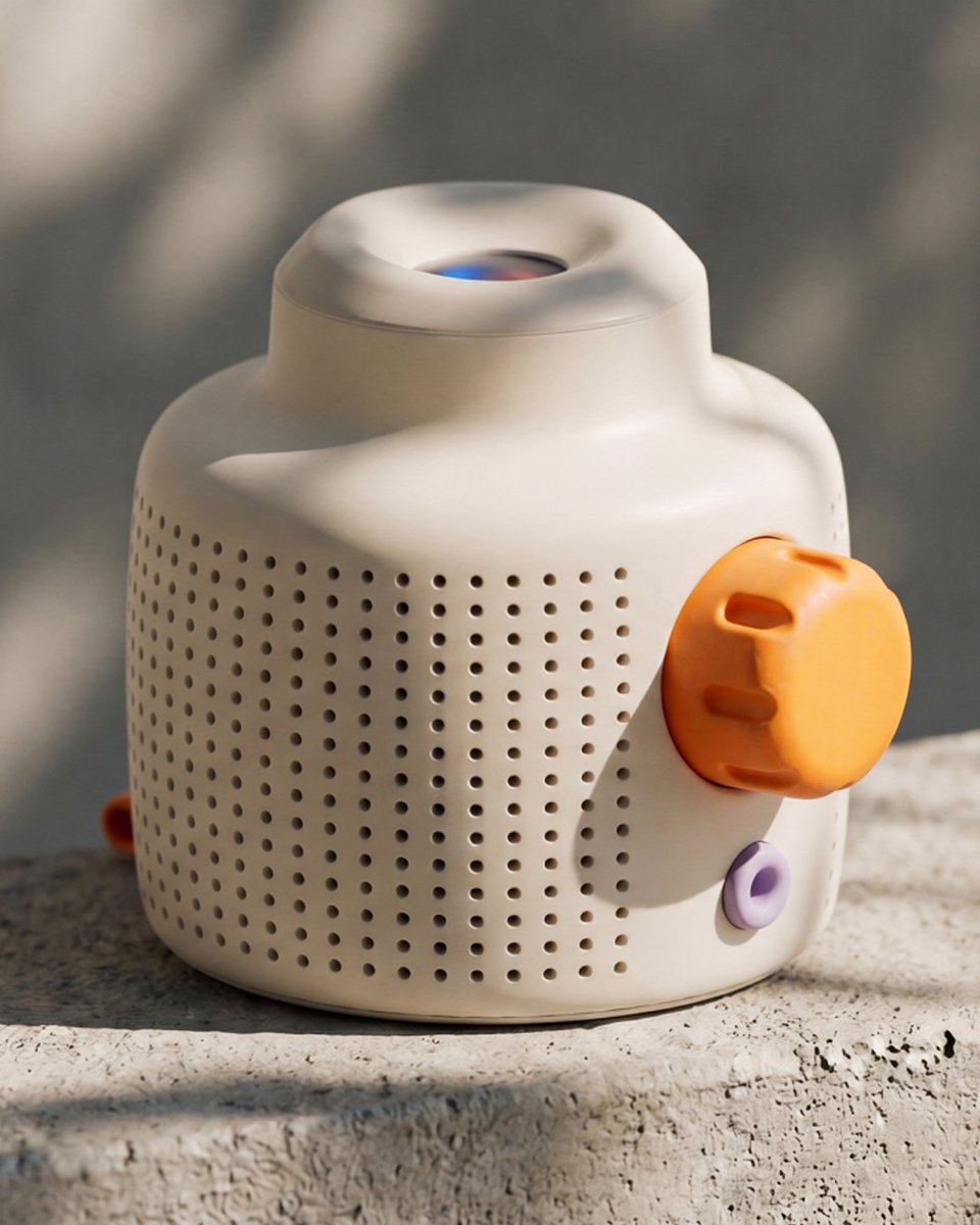 HYPEBEAST's tweet photo. mur mur is a speaker with a living world inside. 

Created by OIO and Mattering, it generates evolving soundscapes in real time from autonomous digital ecosystems. https://t.co/S9PiVIkJ7l