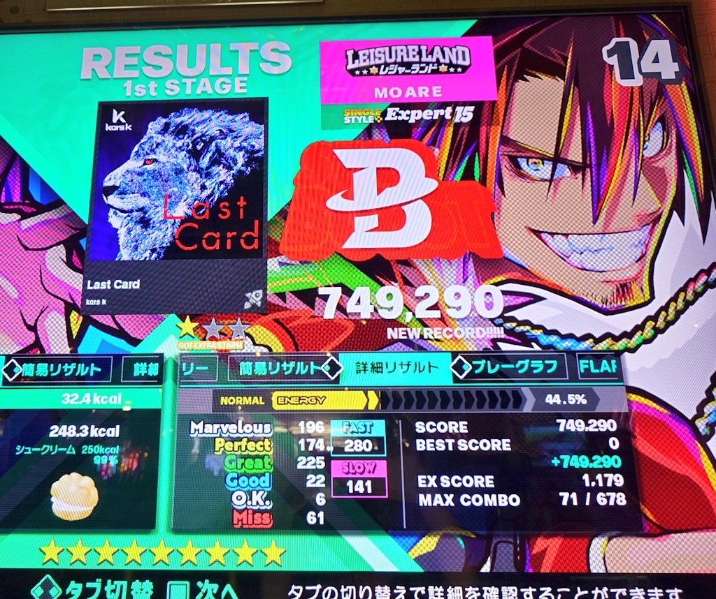 2001P0210's tweet photo. 15クリア2曲目‼️‼️‼️‼️‼️‼️‼️‼️‼️
死ぬかと思った‼️‼️‼️吐きそう‼️‼️‼️‼️‼️‼️‼️‼️‼️‼️‼️ https://t.co/BF17oPSdnW