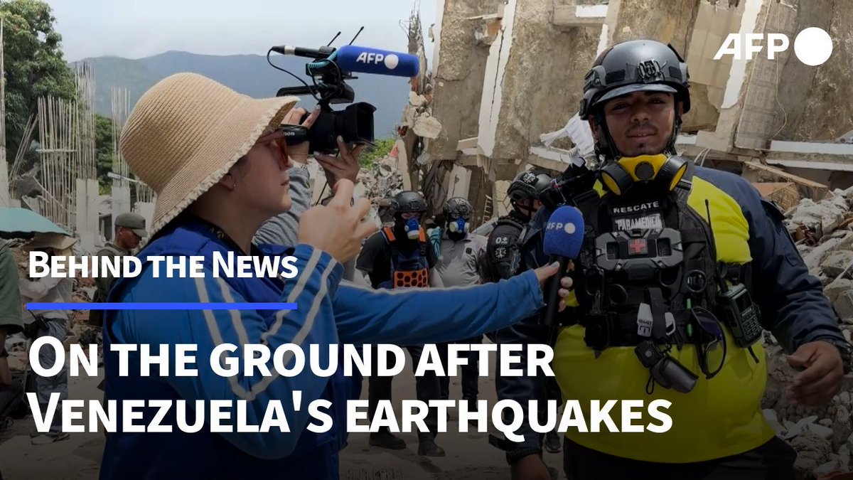 AFP's tweet photo. 🇻🇪 Behind the news: on the ground after Venezuela's twin earthquakes

AFP journalists reflect on what it has been like to report from the ground in the aftermath of the twin earthquakes which have left over 3,600 people dead and devastated the north of the country.
▶️  https://t.co/LHXYdraiYw