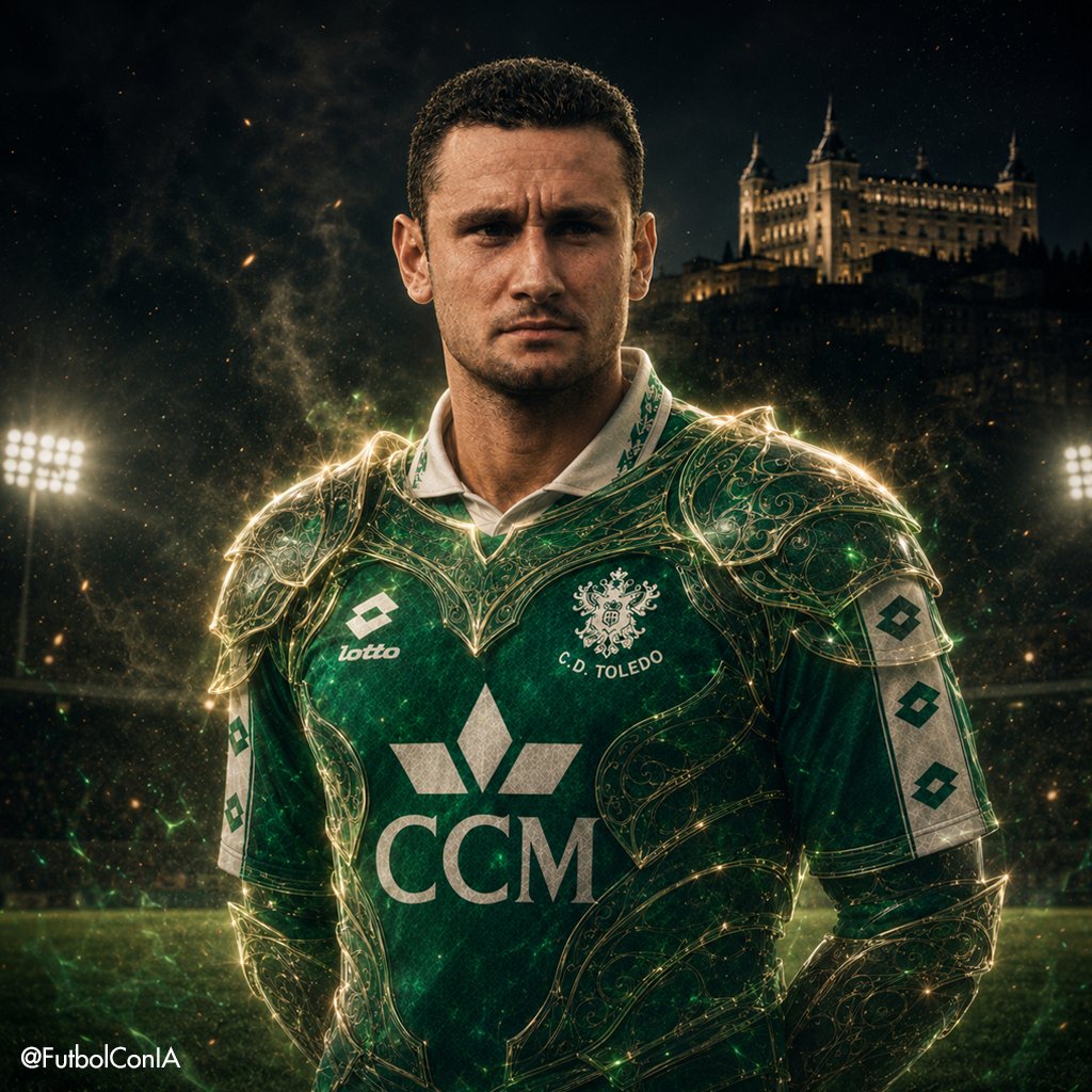 futbolconia's tweet photo. Toño Castro fue mucho más que un central del @CD_Toledo; 1,92 de jerarquía, temple y clase sobria.

Un guardián elegante del Salto del Caballo que dejó huella en la ciudad 🦅.

Hay recuerdos que muchos que lo vimos en el césped, no se olvidan. Tu padre fue un orgullo @pauucbb 💚 https://t.co/ThkX0mq13F