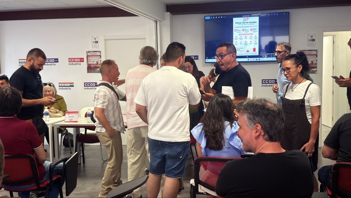 industriaccooma's tweet photo. Arranca el Consejo de CCOO Industria Madrid.
Hacemos balance del trabajo realizado, analizamos la situación de la Federación durante este año y marcamos los retos del próximo curso. 
Seguimos creciendo para reforzar y mejorar los derechos de las personas trabajadoras.
#ccoo https://t.co/nb3EABA0Z7