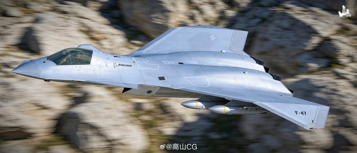 RupprechtDeino's tweet photo. Great artwork 👏 but maybe also interesting, @高山CG (Gaoshan) has posted his own interpretation of the F-47! https://t.co/CMvvV6psnz