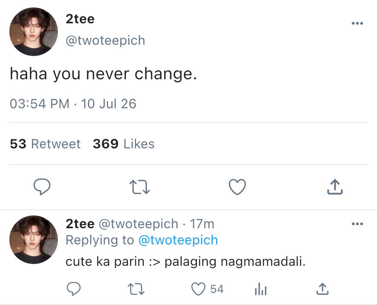 loaftteepor's tweet photo. [ #teeteepor #pttp two tweet au ]

— move it. https://t.co/l85qdMriJ6