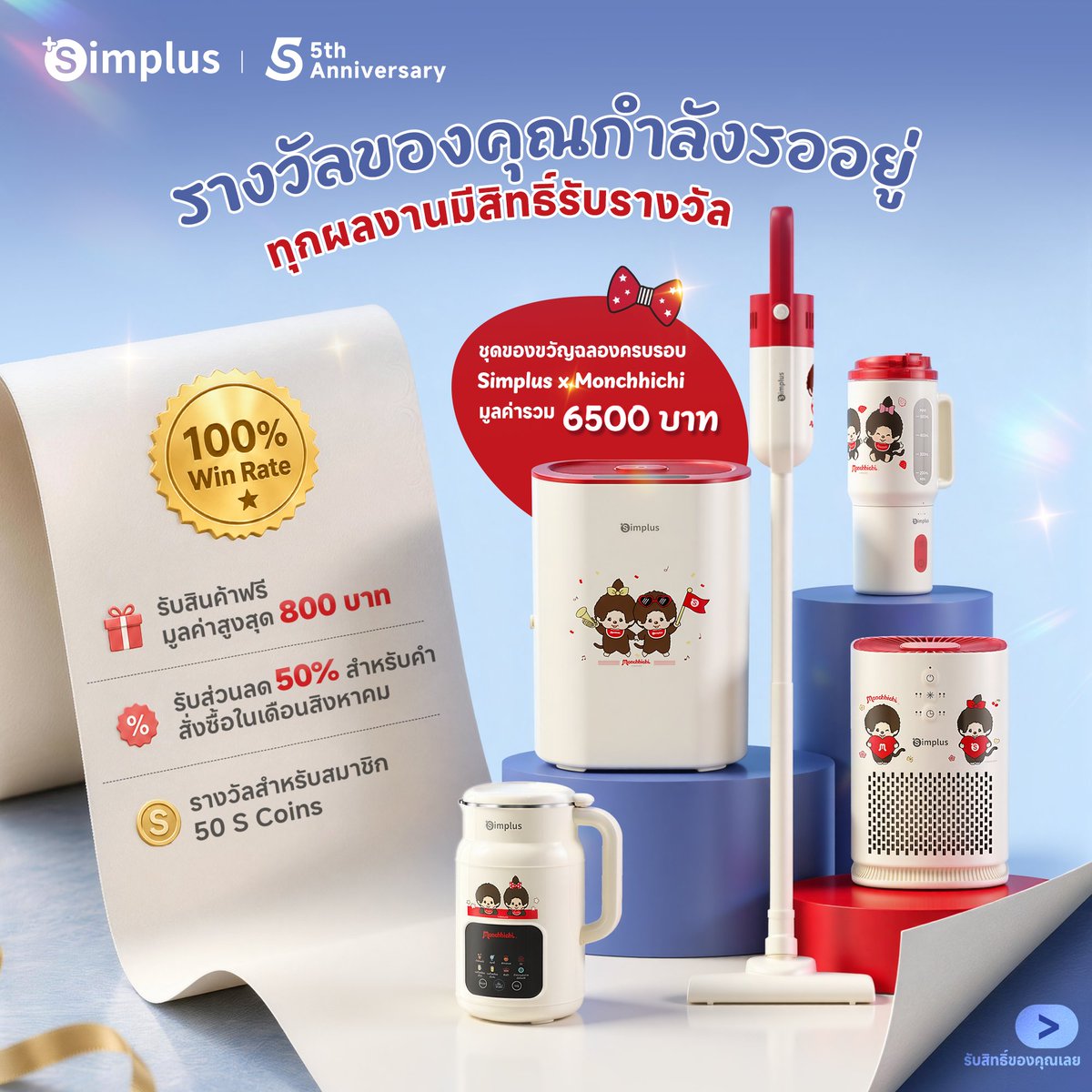 SimplusTh's tweet photo. ✨ ช่วงเวลาที่ดีที่สุดของคุณกับ Simplus อาจกลายเป็นรางวัลของคุณ

ไม่ว่าจะเป็นกาแฟยามเช้า เมนูโปรดของคุณ หรือช่วงเวลาแสนสบายที่บ้าน ทุกความทรงจำกับ Simplus ล้วนมีคุณค่าพอที่จะแบ่งปัน

ไม่จำเป็นต้องคิดมาก! เพียงโพสต์ช่วงเวลา Live Young ของคุณ ส่งผลงานเข้าร่วม แล้วปล่อยให้เราจัดการที่เหลือได้เลย 💛

รางวัลใหญ่กำลังรอคุณอยู่!

⏳ ปิดรับผลงานวันที่ 30 กรกฎาคมนี้แล้วน้า!

#Simplus #LiveYoungWithSimplus #Simplus5years #YoungLifeBonus #SimplusClub #SCoins