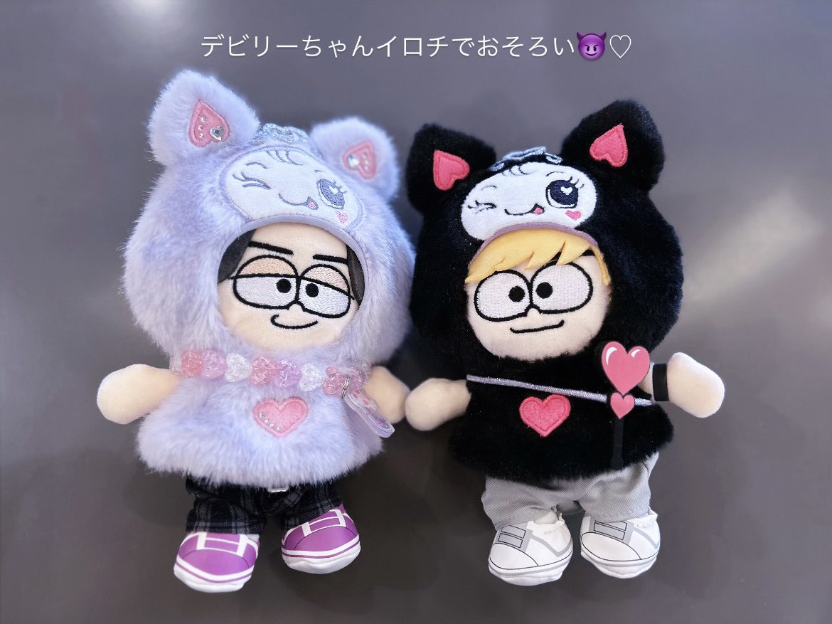 ar__mellow's tweet photo. ナルミヤのぬいコスチューム買えたし、サイズ入った😭✨
デビリーちゃんおそろっちにできた♩
ふましのめっちゃかわいい大満足💯💮 https://t.co/PwXQG0eCEA
