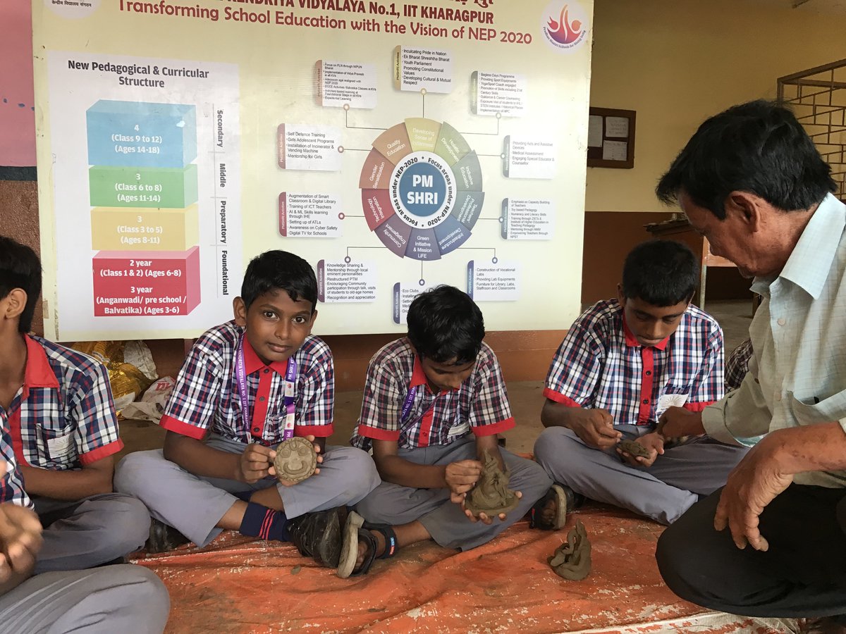 kv_iitkgp's tweet photo. 🎨✨ Day 2 of #BaglessDays: Class VII students enjoyed greeting card making, 3D clay modelling, computational thinking, nukkad, and debates. 🌟😊 #ExperientialLearning #JoyfulLearning
@EduMinOfIndia
@KVS_HQ https://t.co/hLd6oBLPwF