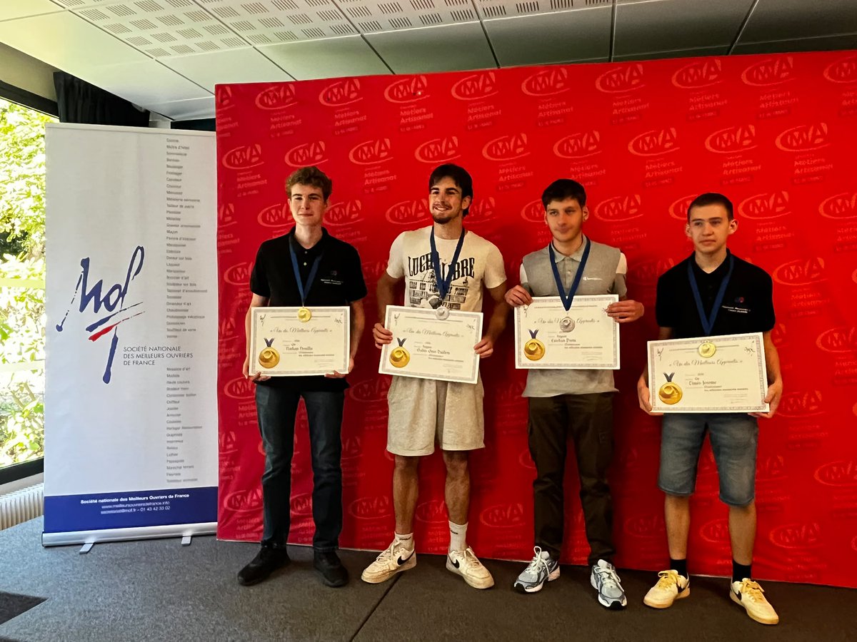 AFTRAL's tweet photo. 🏅 Les apprentis AFTRAL brillent au concours MAF 2026 en mécanique ! 

6 médaillés, dont Nathan qualifié pour la finale nationale. 
Bravo à tous, formateurs et partenaires pour leur engagement ! 👏 https://t.co/9H4fsnCngb