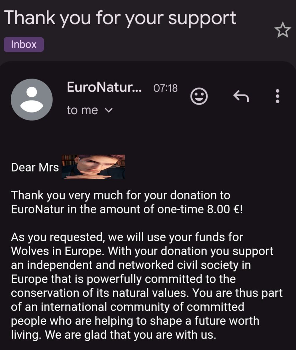 sylusilver's tweet photo. @LenaInLinkon I donated to EuroNatur !! 
you can find the fundraiser here: https://t.co/jmJ4WuAnId

#ValkoWasFramed
#Valko #BringBackValko #BringValkoBack #JusticeForValko #SaveValko #WeWantValko #Valkois6thLl #KeepValkoAlive #ValkoMustDebut #ValkoReturn https://t.co/wYwnX0oexB