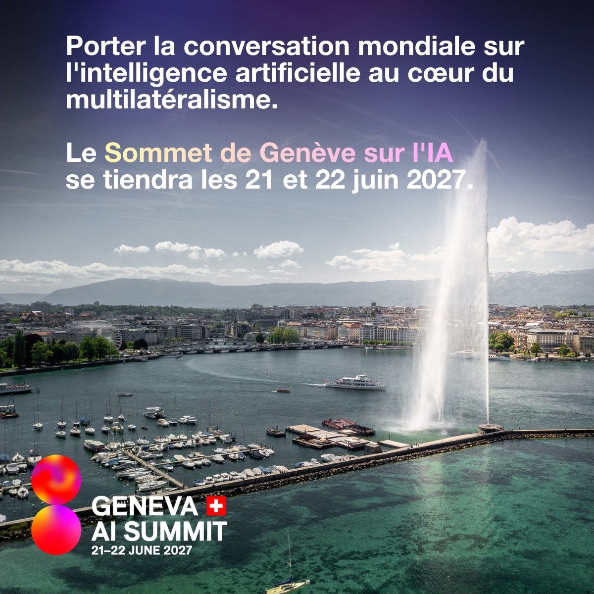 AmbSuisseTunis's tweet photo. Genève 🇨🇭 accueillera le Geneva AI Summit les 21-22.06.2027, pour un dialogue multipartite sur l'avenir de l'IA. Deux priorités : l'IA comme moteur de prospérité et de progrès pour tous, et un usage digne de confiance, responsable et sûr.
#GenevaAISummit #RoadtoGeneva #AI https://t.co/1LDpymax9Z