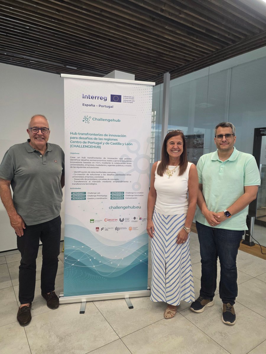 fgusal's tweet photo. Los investigadores de la @usal, Javier Parra y Fco. Javier Melgosa han participado en Valladolid en el Taller de Detección de Desafíos del proyecto #CHALLENGEHUB, acompañados por Eva Maestro, gestora de proyectos en @fgusal. 👇 (1/2) https://t.co/vLk8dan5JD