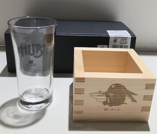 ×××HOLiC HUBコラボ日本酒グラス+升セット、グラスマーカーアクキー2種 らしんばん郡山店/オンライン入荷情報】 #xxxHOLiC×HUB コラボ日本酒