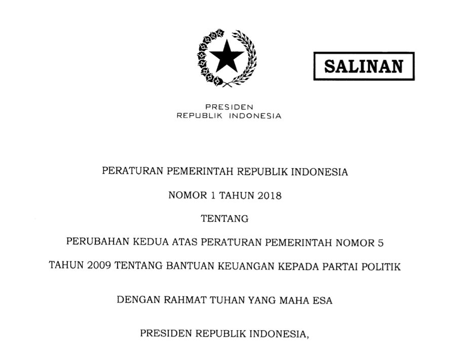 BetaEpsilonPhi's tweet photo. Ini itu, Legal ya.

Memang ada Bantuan Keuangan dari APBN/APBD ke Partai Politik.

Dari APBN kalau gak salah Rp1000 x Suara Sah DPR RI. https://t.co/Dbqq1Dt2we
