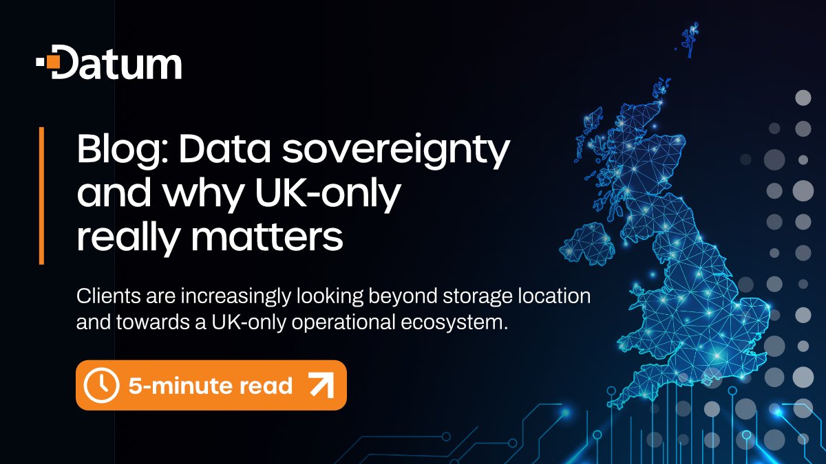 datumdc's tweet photo. #DataSovereignty is no longer just about where data is stored. For organisations with strict governance/compliance requirements, the full operational model matters. Our blog explores why a UK-only approach is often the answer: https://t.co/CUPAvogiCj

#UKDataCentres #Colocation https://t.co/iwUImtnAiC