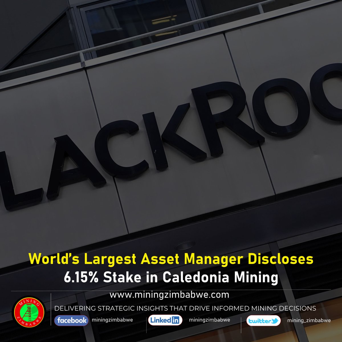 Mining_Zimbabwe's tweet photo. BlackRock has disclosed a 6.15% stake in Caledonia Mining, placing the world's largest asset manager among the miner's significant shareholders.
Read the full story on Mining Zimbabwe>>> https://t.co/IefwN92veE
#MiningZimbabwe #BlackRock https://t.co/1wfzCjxCuP