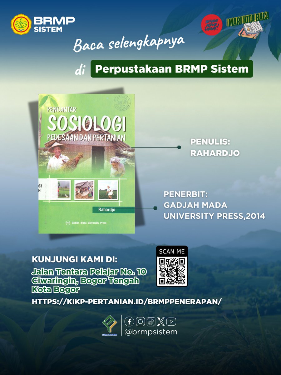 brmpsistem's tweet photo. Pertanian bukan sekadar proses menanam dan memanen. Di dalamnya terdapat interaksi sosial, budaya, ekonomi, hingga kelembagaan yang membentuk kehidupan masyarakat desa. https://t.co/zuZgcCRPDb