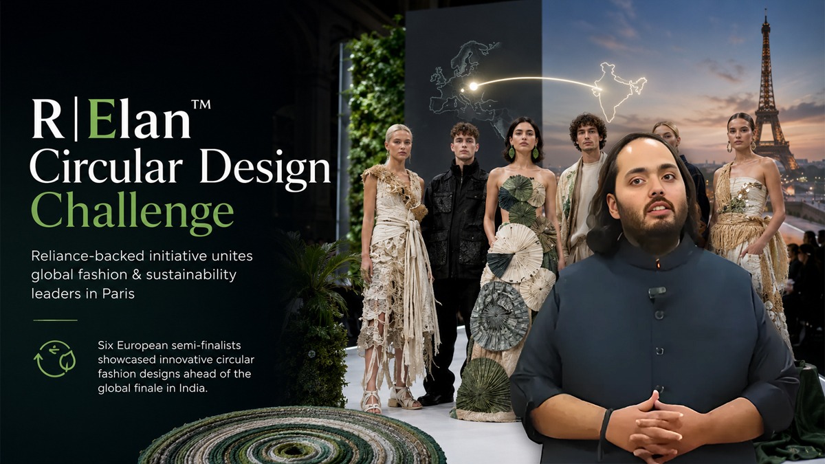 the_ambanis's tweet photo. Redefining style with sustainability! 🌿 The R|Elan Circular Design Challenge is bridging global fashion talent by bringing six European semi-finalists to Paris, all leading up to a grand finale in India. Fashion is getting a greener future! 👗✨ #RElan #CircularFashion https://t.co/6TyAMNRpco
