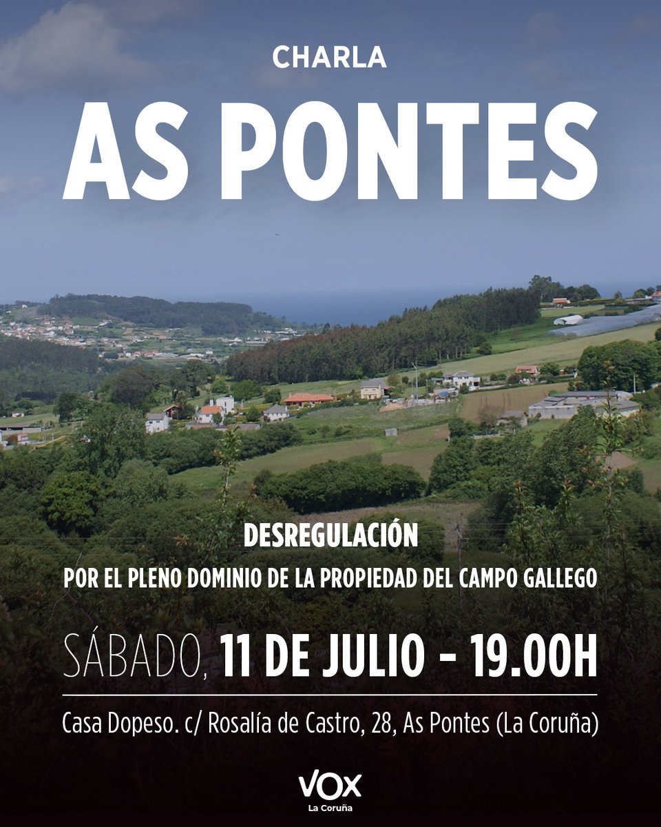voxsada's tweet photo. Sábado, 11 de julio en As Pontes https://t.co/b3AmPpOAQ7
