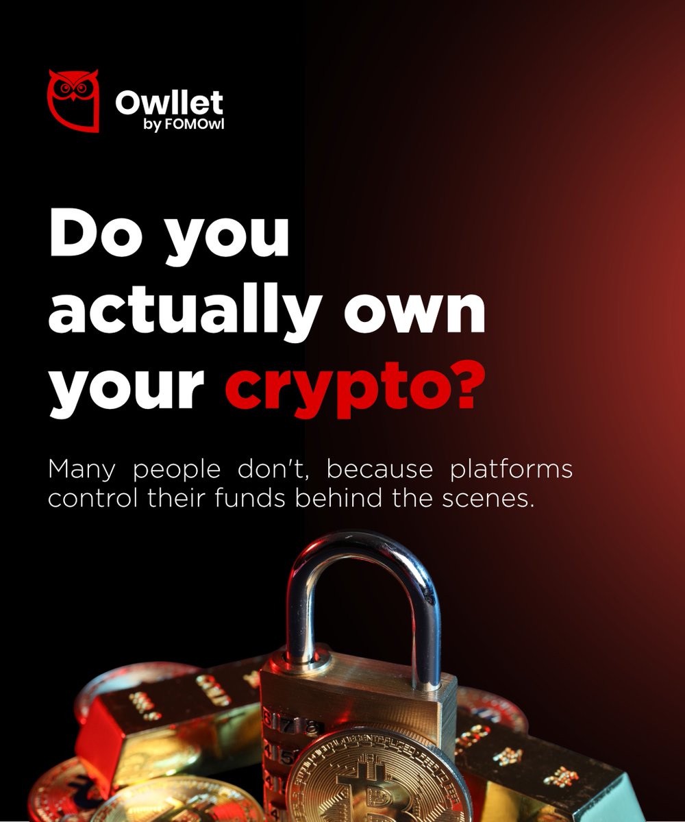 Owlletapp's tweet photo. Your crypto deserves more than a balance on a screen.

It deserves real ownership. https://t.co/IFYz2NDvEM