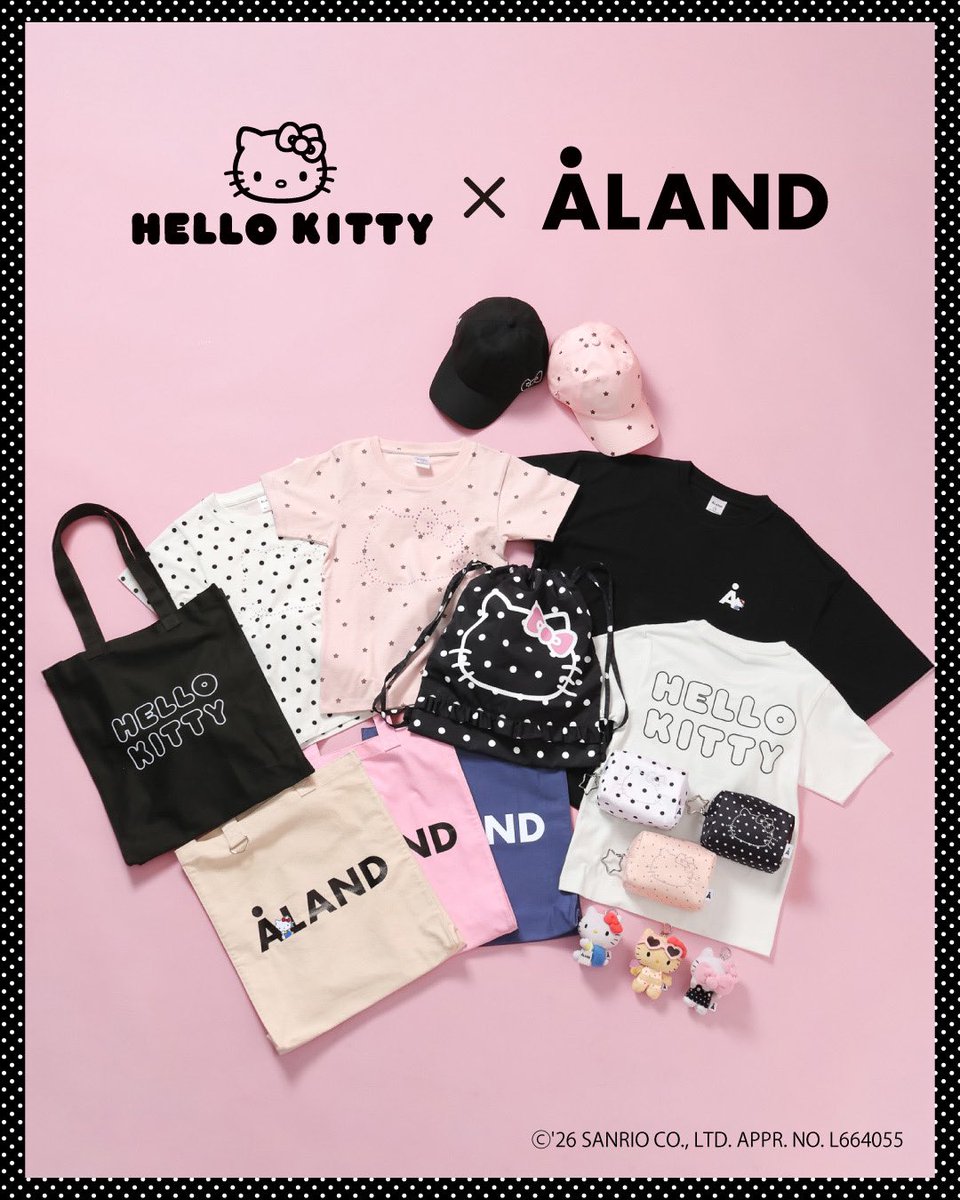 aland_jp's tweet photo. ／
いよいよ明日10時発売開始💖
＼
HELLO KITTY × ALAND🎀

STORE &amp; WEB SITE 
7/11 (土) 10時発売開始 📢

https://t.co/Tt46xN8JNs

#aland #エーランド #hellokitty #ハローキティ https://t.co/ozDHqLEgbS