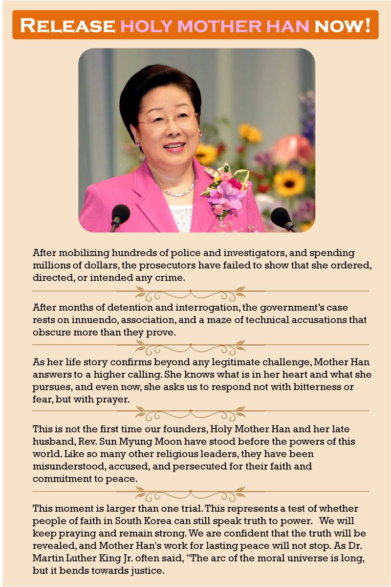 MarioMagaz23274's tweet photo. Latest news about Holy Mother Han's final day of trail by Demian Dunkley: BREAKING: Prosecutors ask for unbelievable 13-year sentence. Defense will make their closing arguments soon. This is not a ruling. Just the prosecution’s request... https://t.co/Oht0bh19c7