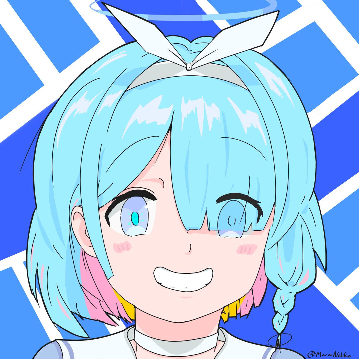 MaronNekko's tweet photo. 青いのが大好きですね、先生！ https://t.co/y1NAkq55Qg